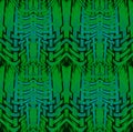 Seamless curved stripes pattern dark green turquoise black