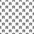 Seamless Curvey Bold Pattern Element Repeated On White Background