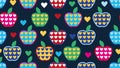 Seamless cute bright colorful retro apple pattern