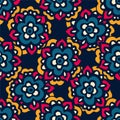 Seamless cute doodle Vector flower pattern Royalty Free Stock Photo