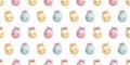 Seamless Cute Easter Egg Pattern With Bows Pastel Spring Holiday Repeating Decorative Background Royalty Free Stock Photo