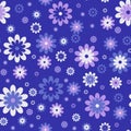 Seamless cute floral pattern. Vector background Royalty Free Stock Photo