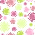 Seamless cute floral pattern. Vector background Royalty Free Stock Photo