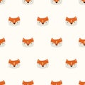 seamless cute fox pattern