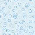 Seamless Cute Hand Draw Blue Bubble Pattern for Background, Paper Wrap, Curtain, Banner etc