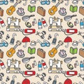 Seamless cute object pattern