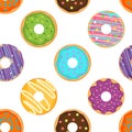 Cute kawaii sweet donut pattern