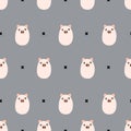 seamless cute piggy pattern