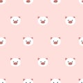 seamless cute piggy pattern