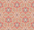 Seamless ethnic vector flowers pattern Royalty Free Stock Photo