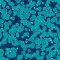 Seamless cyan microorganisms pattern