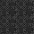 Seamless 3D elegant dark paper art pattern 320 Round Square Cross