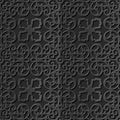 Seamless 3D elegant dark paper art pattern 158 Spiral Kaleidoscope