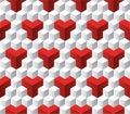 Seamless 3d isometric cube pattern background texture Royalty Free Stock Photo