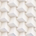 3D pattern made of white and beige geometric shapes Royalty Free Stock Photo