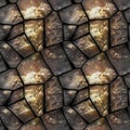 Seamless 3d relief pattern of dewy stones with water drops