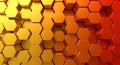 Golden Orange Hexagonal Grid Background Royalty Free Stock Photo