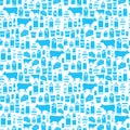 Seamless dairy products pattern