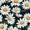 Seamless daisy banner for social media banner Royalty Free Stock Photo