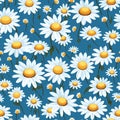 Seamless daisy banner for social media banner Royalty Free Stock Photo