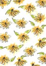 Seamless daisy pattern