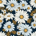 Seamless daisy pattern for packaging mockup Royalty Free Stock Photo