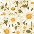 Seamless daisy pattern for packaging mockup Royalty Free Stock Photo