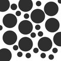 Seamless dalmatian black and white pattern background. polkadot background