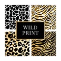 Zebra gold giraffe set dalmatian pattern animal print wild fashion color