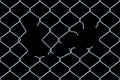 Seamless damaged chain-link fence Royalty Free Stock Photo