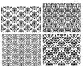 Seamless damask backgrounds set Royalty Free Stock Photo