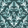 Seamless damask floral Ornament - color combination.