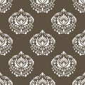 Seamless damask floral pattern design Royalty Free Stock Photo