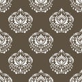 Seamless damask floral pattern design Royalty Free Stock Photo