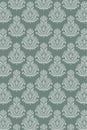 Seamless damask pattern aqua Royalty Free Stock Photo