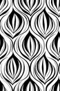 Seamless damask pattern with variating organic shapes Royalty Free Stock Photo