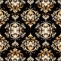 Seamless damask pattern. Royalty Free Stock Photo