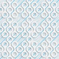 Seamless Damask Pattern. White and Blue Wrapping Background