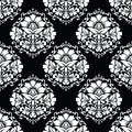 Seamless damask rich dark wallpaper