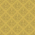 Seamless damask vintage floral background. Wallpaper baroque pattern. Ornament for textile design.Jpeg illustration Royalty Free Stock Photo