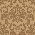 Seamless Damask wallpaper Royalty Free Stock Photo