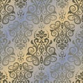 Seamless Damask Wallpaper. Seamless oriental pattern. Royalty Free Stock Photo