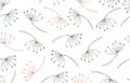 Seamless dandelions pattern