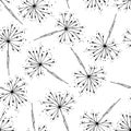 Seamless dandelions pattern