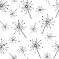 Seamless dandelions pattern