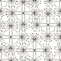Seamless dandelions pattern