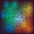 Seamless dark abstract hand-drawn waves pattern Royalty Free Stock Photo