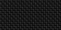 Seamless dark black grungy carbon fiber basket weave background texture Royalty Free Stock Photo