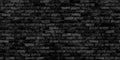 Seamless dark black rough old subway brick wall background texture Royalty Free Stock Photo