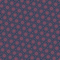 Seamless dark blue and burgundy diagonal japanese asanoha pattern vector